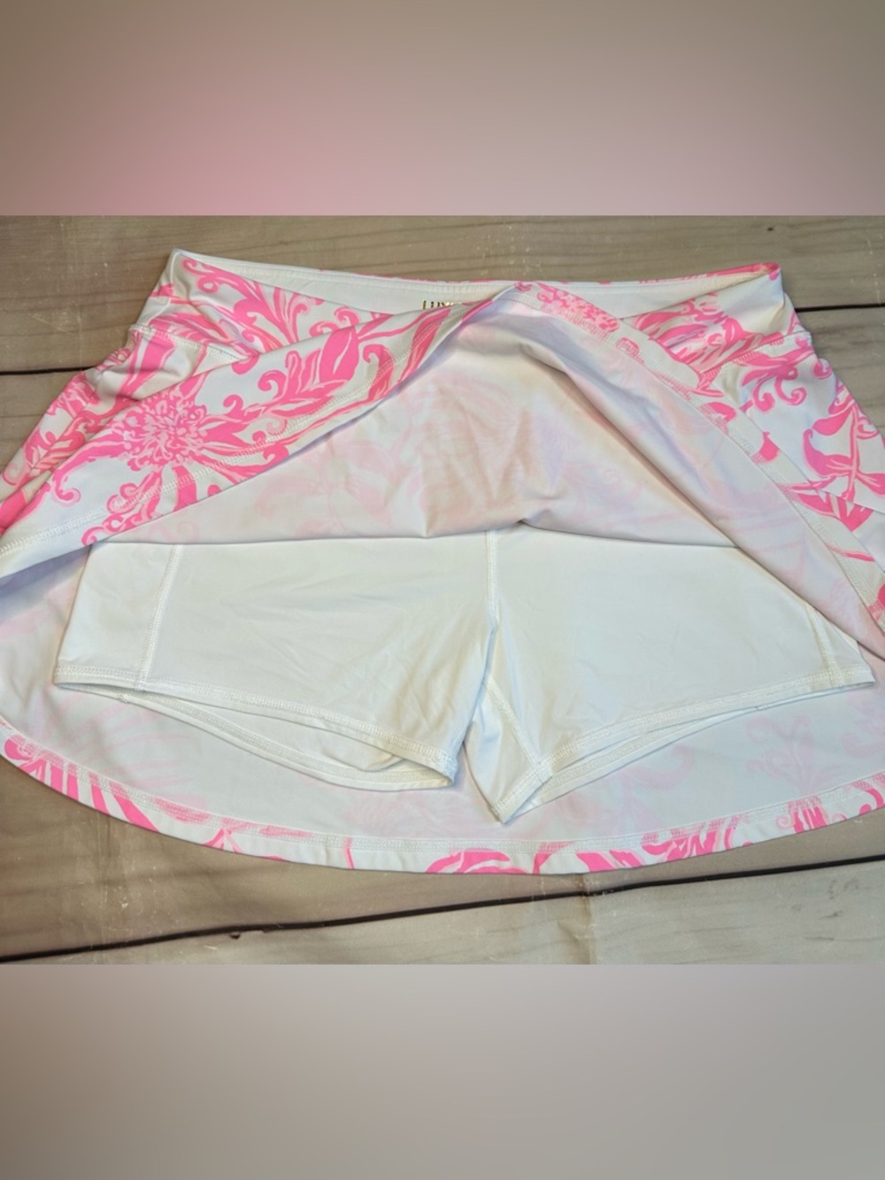 Lilly Pulitzer Aila Skort Luxletic Pink Floral UPF 50 Sport Athletic woman’s L - Picture 5 of 8